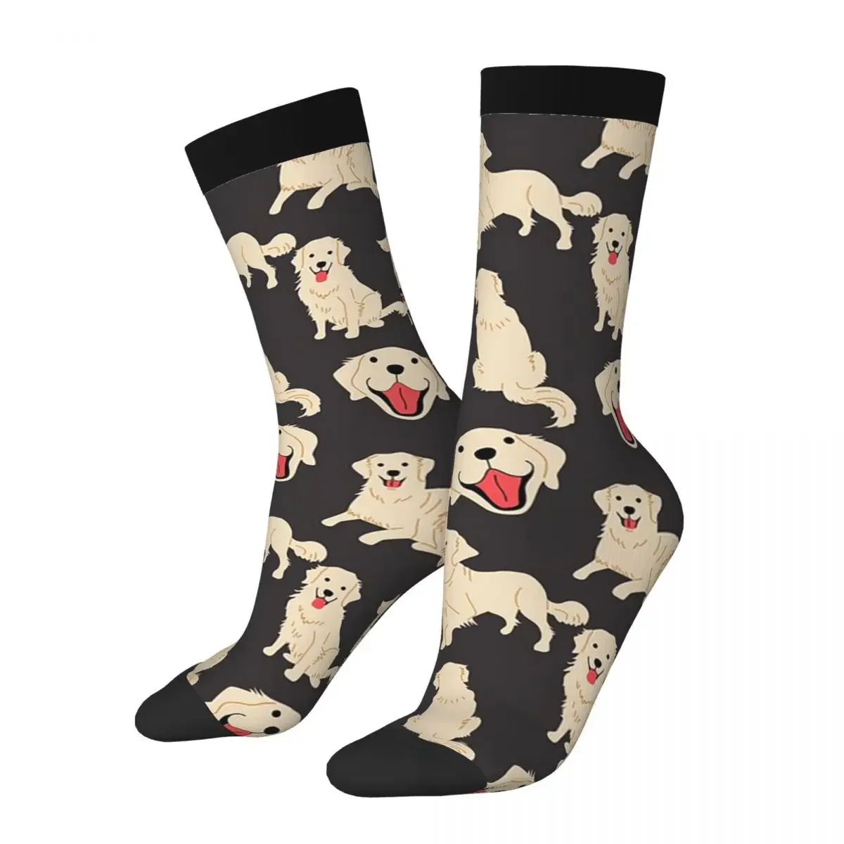 golden retriever men's dress socks Golden Retriever Black Socks