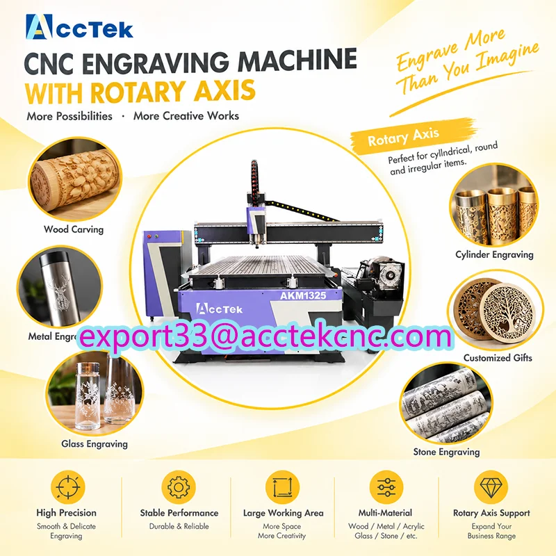 3 Axis CNC router 1300*2500 mm Vacuum Table Wood Cnc Engraveing Machine/Cnc Wood Milling Cutting with Rotary 4 Axis