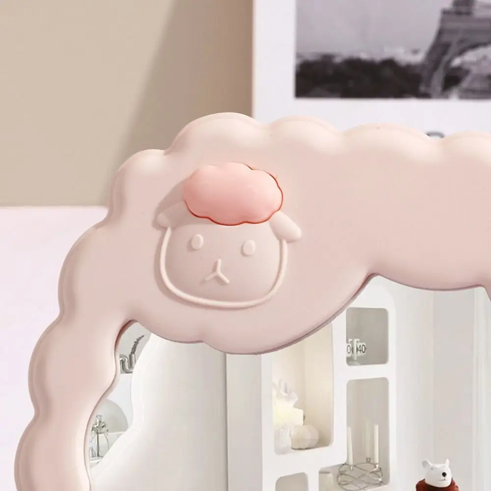 

Portable Cartoon Desktop Stand Mirror Folding Kawaii Makeup Mirror Wall-mounted Dual-purpose Vanity Mirror Women Girls