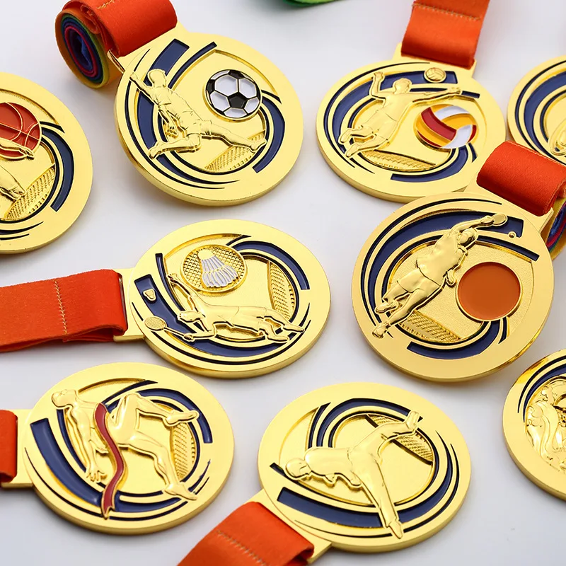 

Medal customized basketball football volleyball badminton cycling souvenirs gold silver bronze