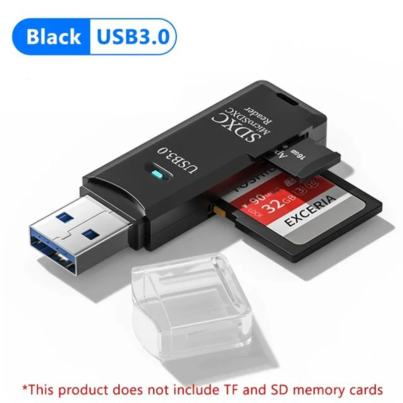 

USB 3.0 Card Reader SD TF Card Multifunctional 2 in 1 Card Reader Suitable for PC Laptops