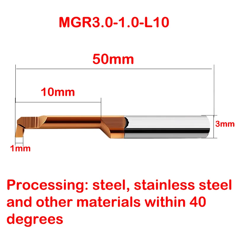 YRFL 1PCS MGR Small Hole CNC Lathe Machining Carbide Tungsten Steel 3mm 4mm 5mm 6mm 8mm Boring Small Hole Inner Turning Tool