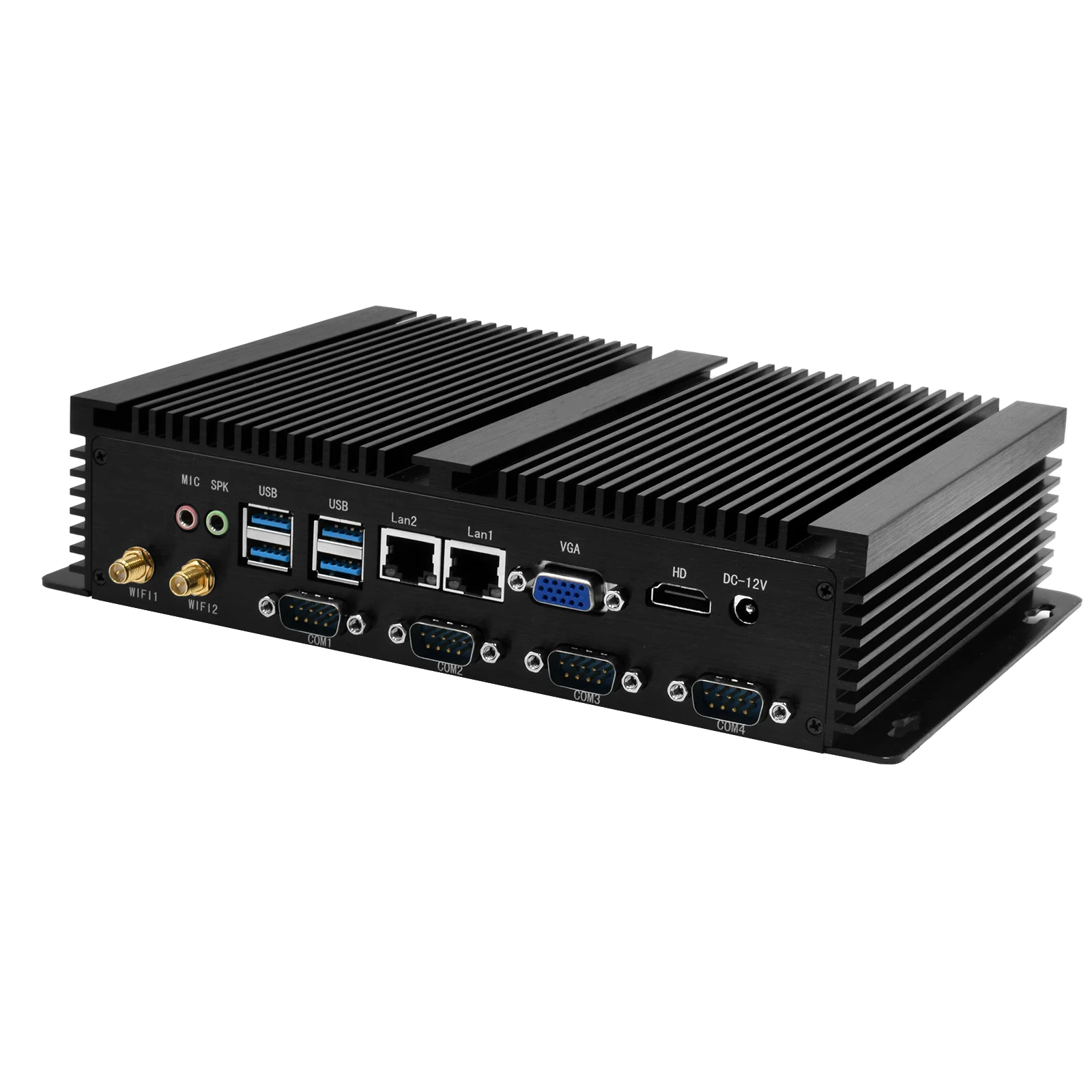 HYSTOU Industrial Mini PC Intel Celeron Core i5 DDR3L HD VGA USB 4 * RS232 Desktop Windows XP ITX Mini Computador