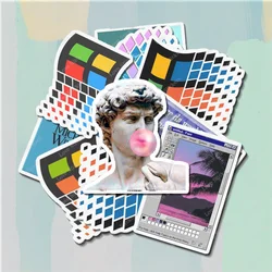 Microsoft Windows 98 Vaporwave 5PCS Stickers for Living Room Bumper Anime Cute Kid Car Art Print Window Wall Stickers