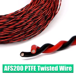 1/2/5/8/10/15/20Meters AFS200 PTFE 2pins Wire Twisted Pair Cable 26/25/24/22/20/18/17/15/13AWG Tinned Copper Electronic Cable