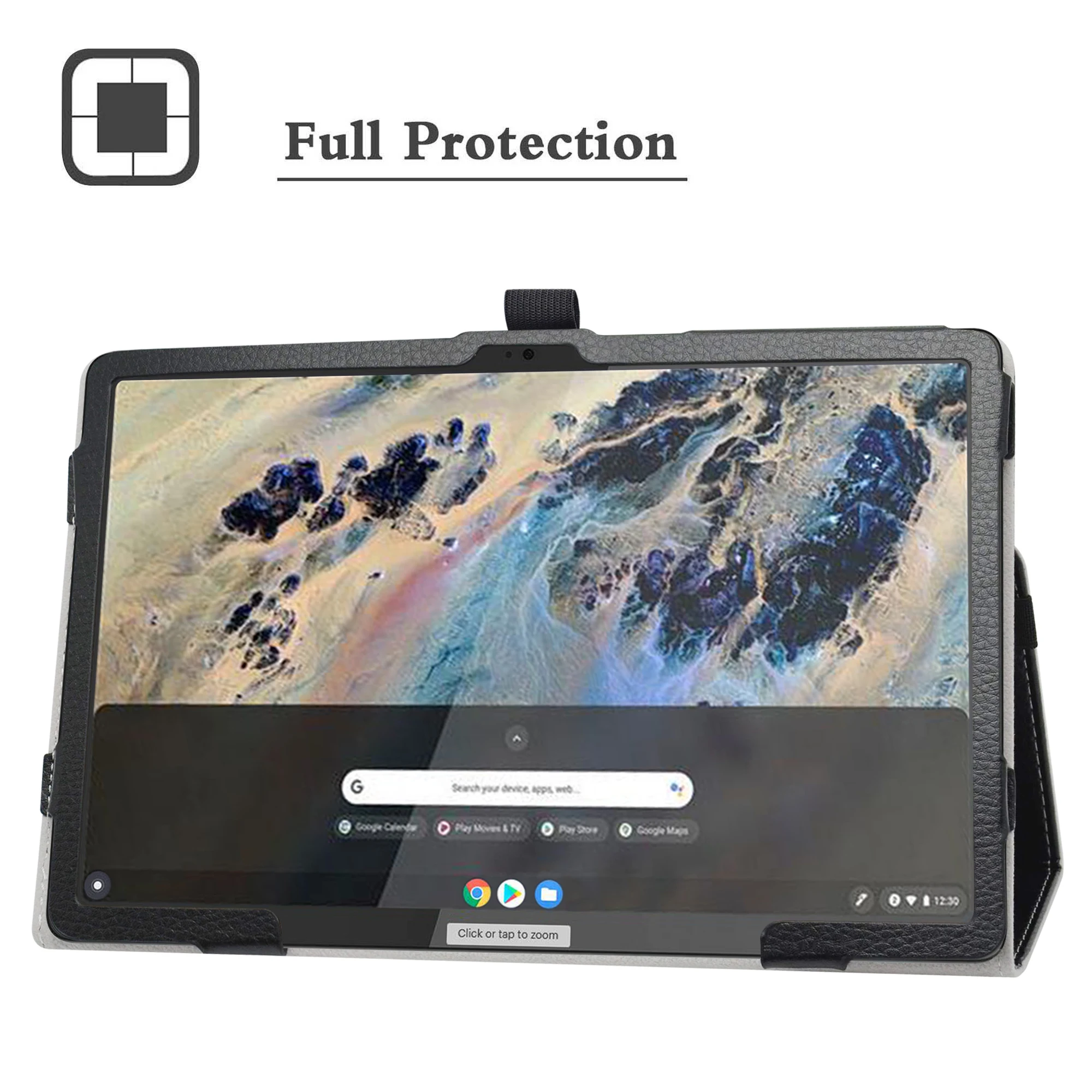 Tablet Case Voor 11 "Lenovo Ideapad Duet 3 Chromebook 2 In 1 Folding Stand Pu Leather Cover Met Elastische sluiting