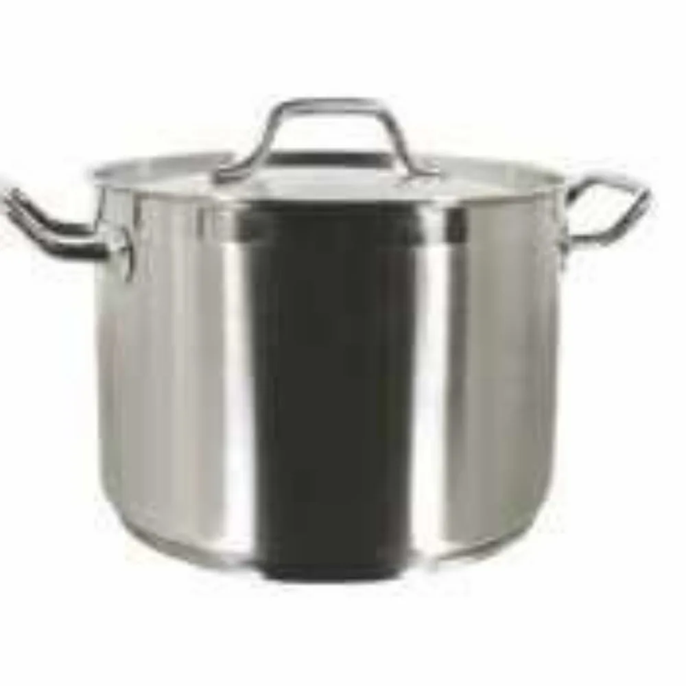 

New Professional Commercial Grade 40 QT (Quart) Heavy Gauge Stainless Steel Stock Pot, 3-Ply Clad Base, Induction Ready, with Li