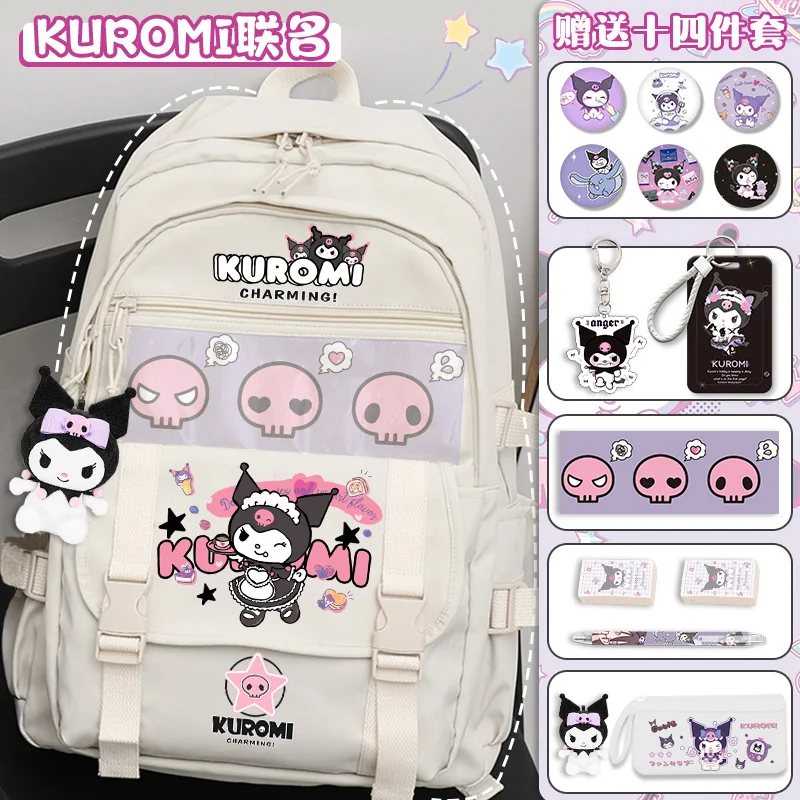 Kulomi Children's School Bag, New Model 2025, Sanrio Anime Cartoon Teenager's Backpack, Back to School