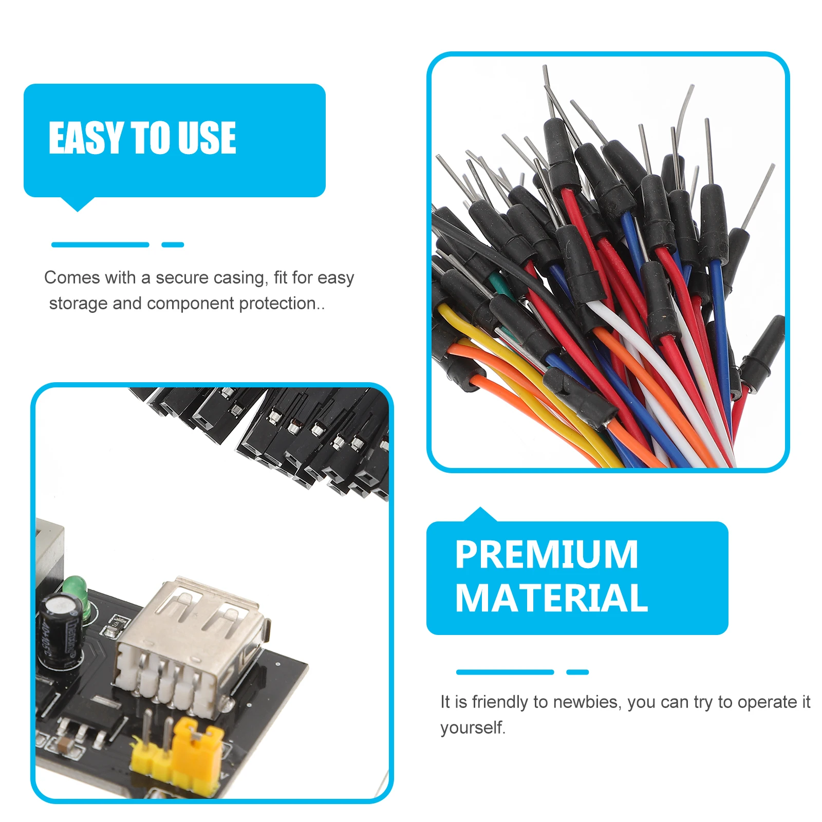 

Beginners Kit Electronics Component Breadboard Jumper Wire Ribbon Cables DIY Project Tools Circuit Design