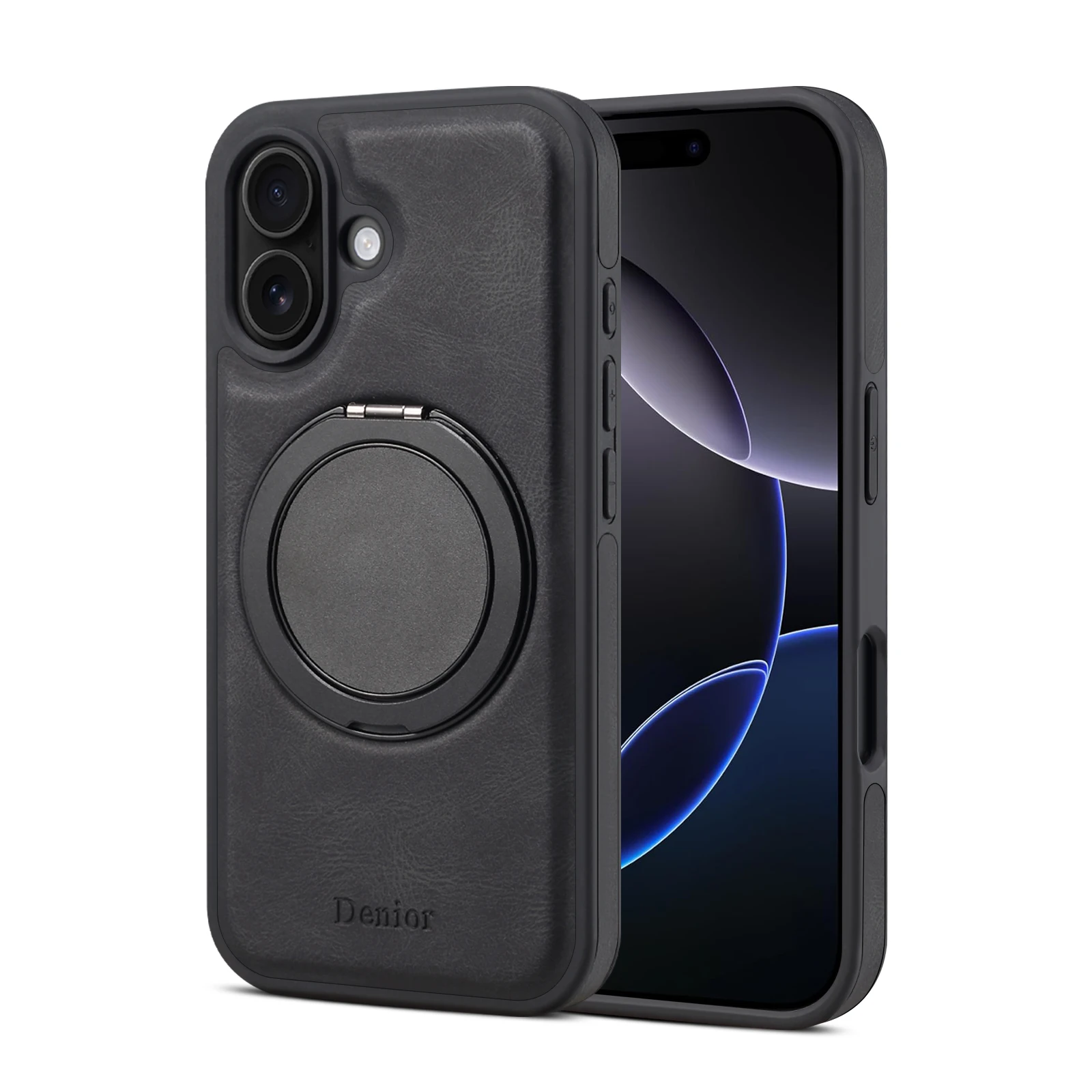 Handyhülle 360 ° Drehbarer Ständer mit Kunstleder-Ringverschluss für iPhone 18 Pro Max 17 Air 16 Plus 15 14 13 12 – Detail 24