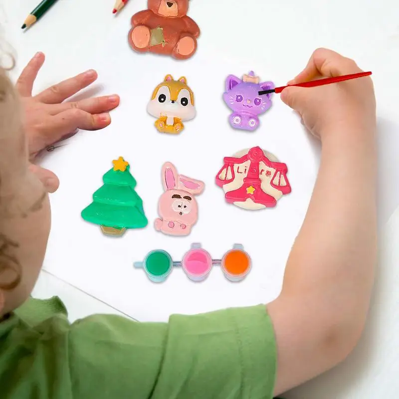 Verjaardagscadeaus Voor Kinderen Schilderen Accessoires Diy Speelgoed Overschilderbaar Kunst Activiteit Gips Schilderij Set Overschilderbaar Ambacht Maken Speelgoed