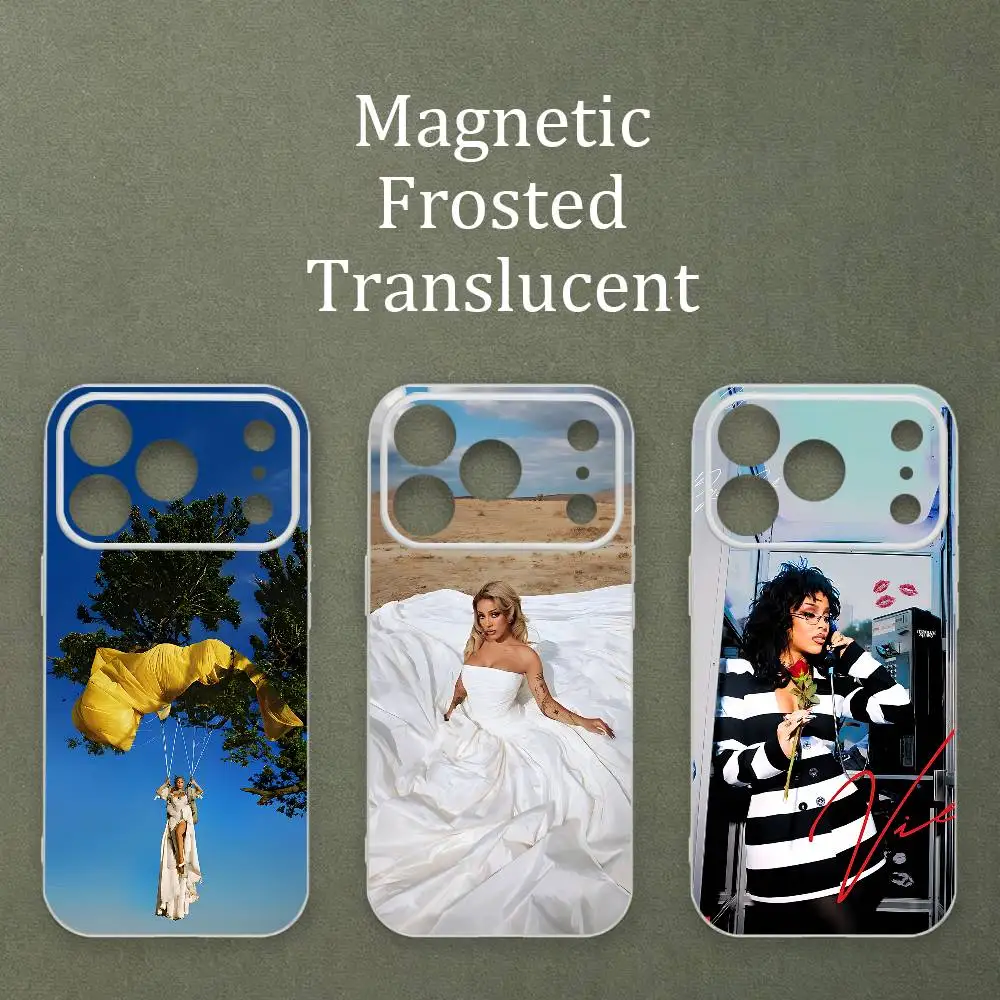 D-Doja Cat Ma Vie Tour Magnetic Matte Semi Clear Soft Case For MagSafe Shell iPhone 11 15 17 16 12 14 13 Pro Max