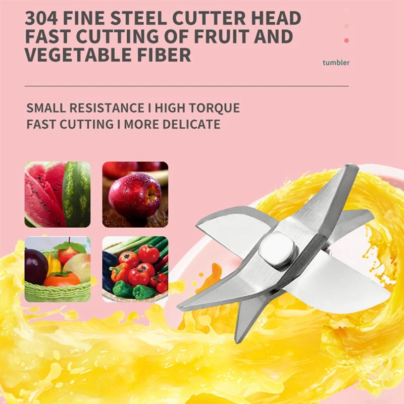 BBNV-ポータブルブレンダー電動USBミキサージューサーマシンミニ食品スムージーハンドヘルドパーソナルフルーツスクイーザージューサー500ML