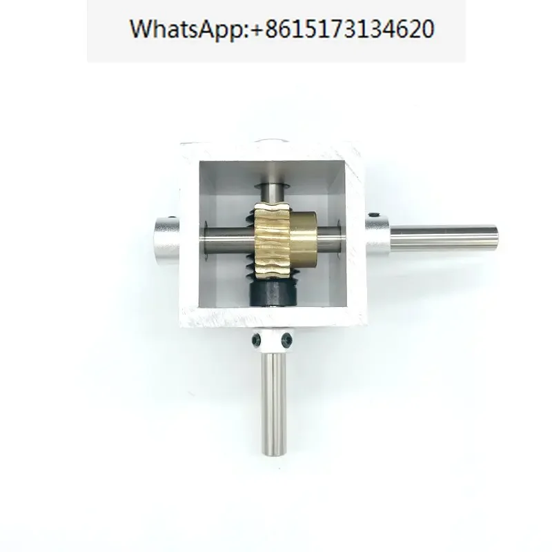 Worm gear reducer, small gearbox, 90 degree right angle reversing gearbox, 1 to 10, 1 to 20 corner gear