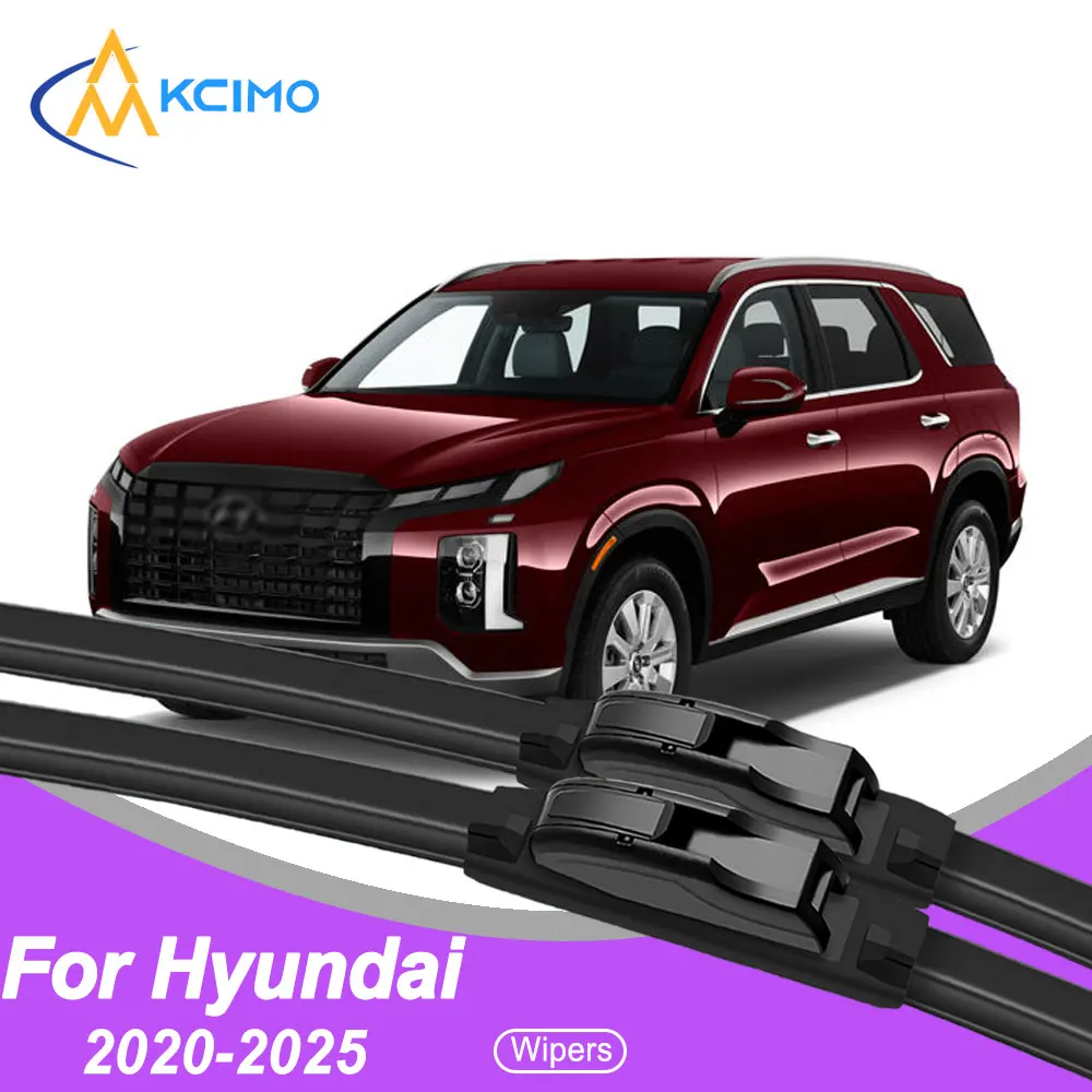 

Universal Silent Wiper Blades for Hyundai Palisade LX2 2020-2025 Waterproof Windshield Cleaner 2PCS Car Accessories
