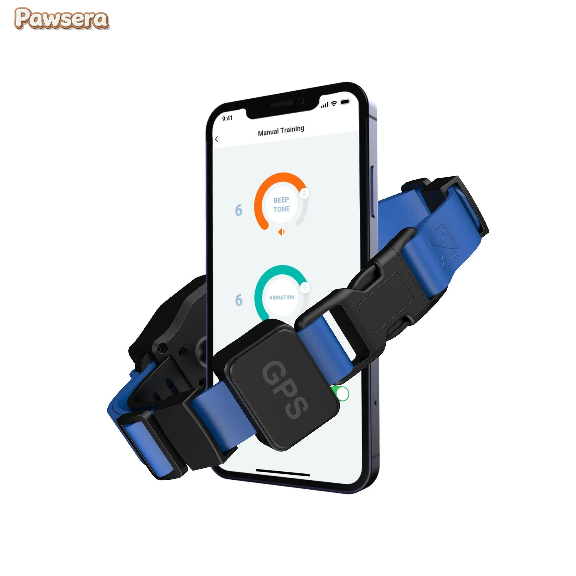 Pawsera Free App Wireless GPS Dog Fence with App-Controlled Boundaries Remote Training Collar GPS Pet Dog Fence System