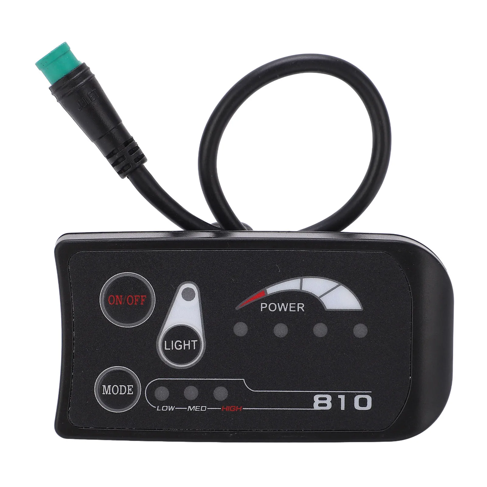 Painel de controle de display LED para bicicleta elétrica 36V 48V S810 Medidor de exibição LED para modificação de bicicleta elétrica Interface à prova d'água