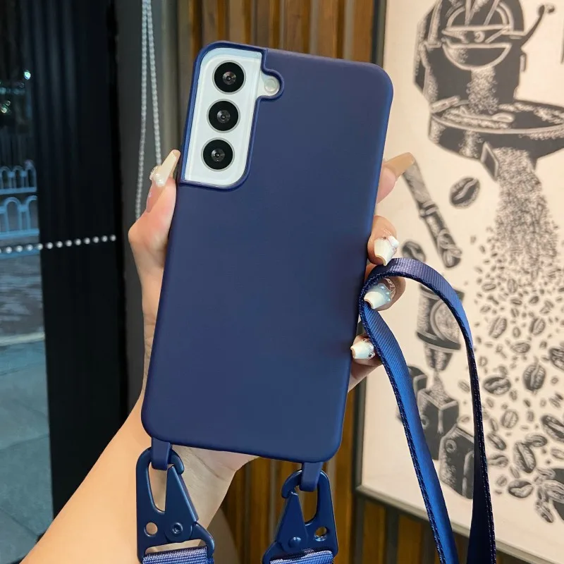 Schutzhülle mit Trageriemen für Samsung Galaxy A54 A36 A17 A55 A16 S24 Ultra S26 S23 FE S25 Plus, Schulter-Crossbody-Lanyard-Halsband, Silikonhülle – Detail 15