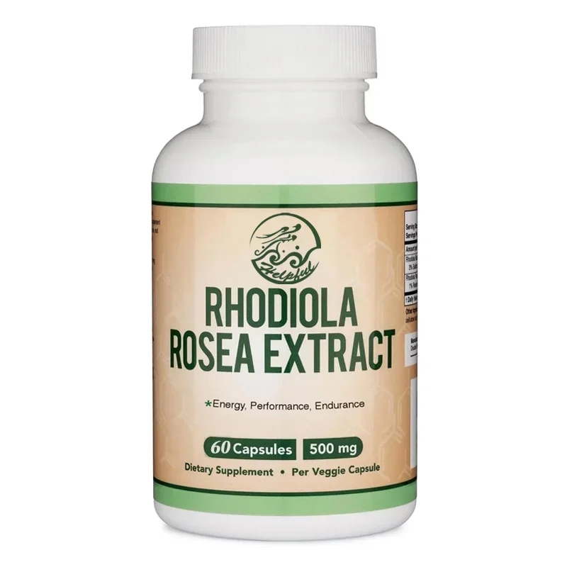 

Rhodiola Rosea Supplement 500 Mg, 60 Vegetarian Capsules Supports Overall Health Gluten-Free