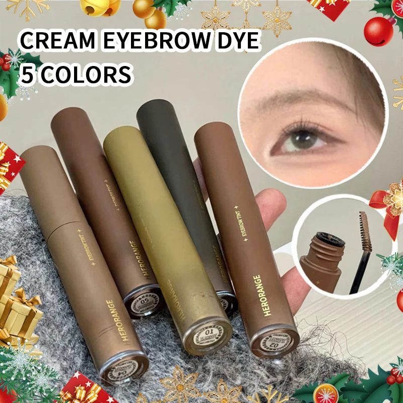 Creme de sobrancelha corante de Natal feminino, duradouro natural, estilo estereográfico, criar maquiagem, maquiagem natural
