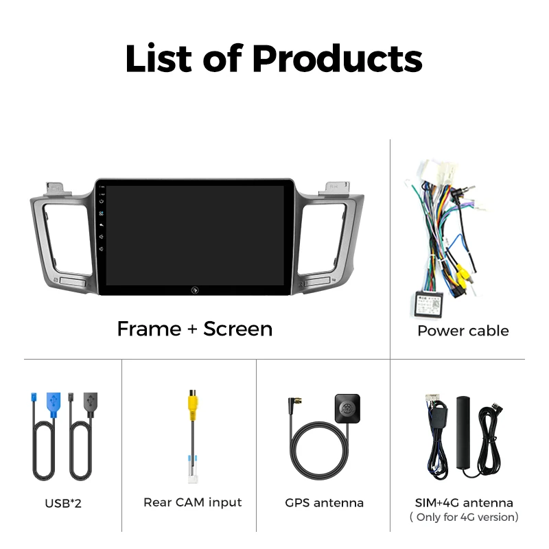 Ainavi Car Multimedia Player For Toyota RAV4 RAV 4 XA40 2012 2013 2014 2016 2018 2019 wireless Carplay Android Auto 4G Wifi 2din