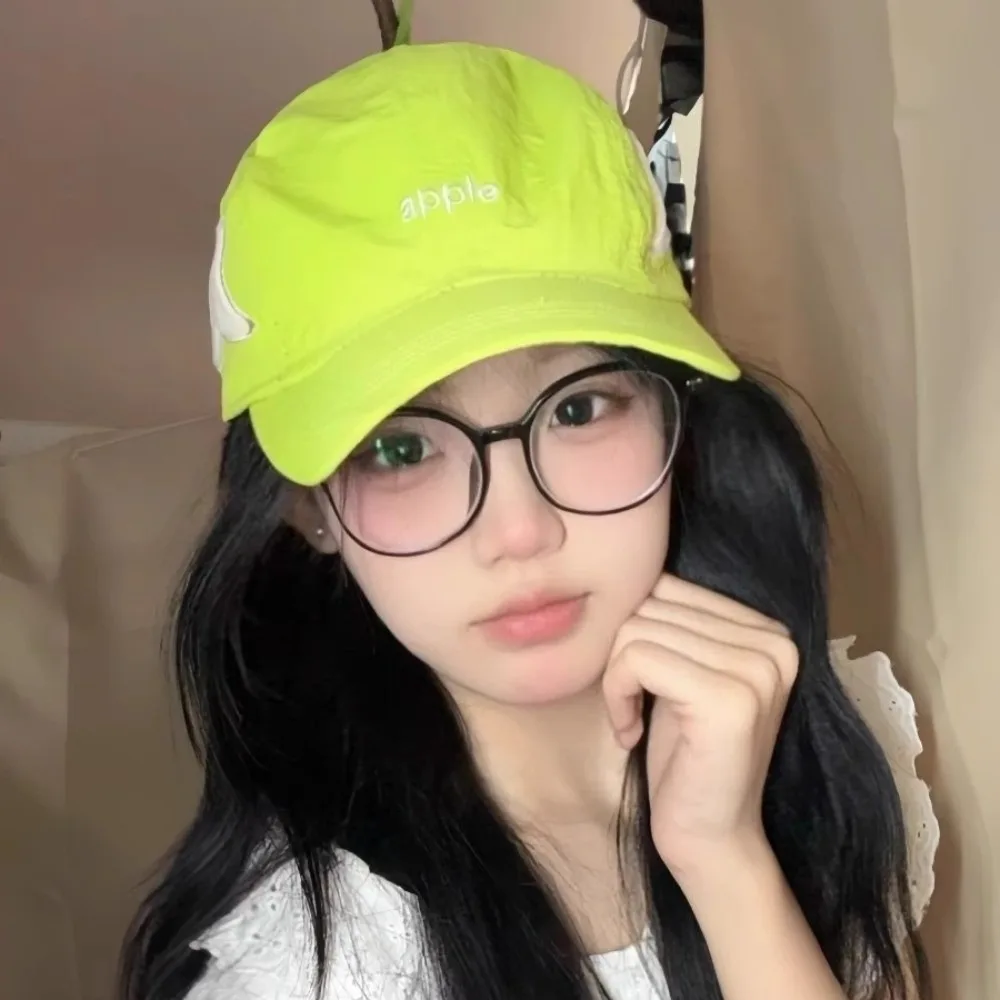 

Simple Cotton Fruits Baseball Cap Sunscreen Peaked Embroidered Letter Hat Cool Fashion Creative Fruits Cap Girl