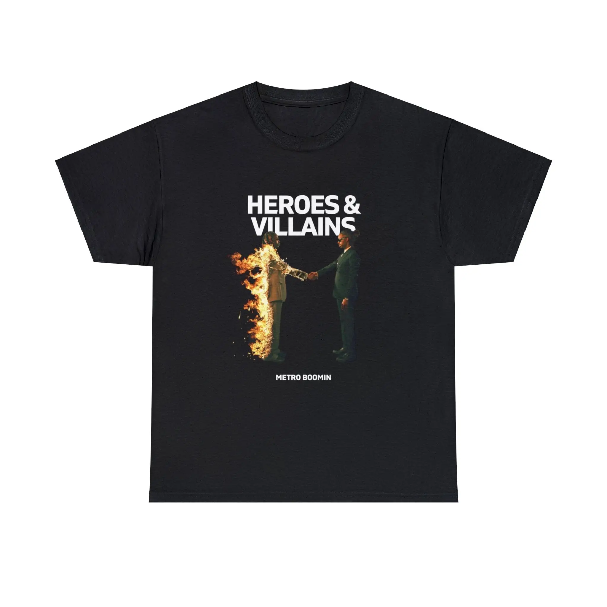 

Heroes and Villains Metro Boomin merch shirt tee oversized graphic tees