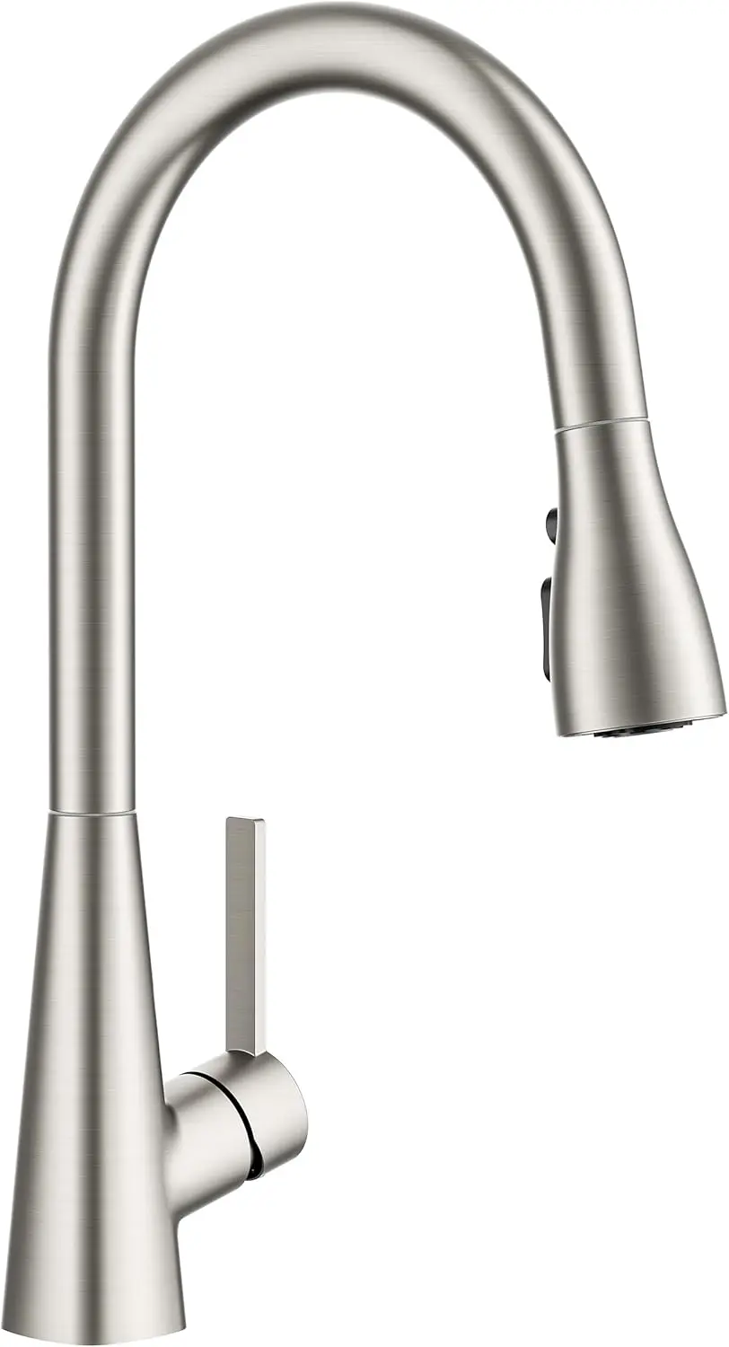 

High Arc Kitchen Faucet with Pull Down Sprayer, Brushed Nickel Finish, Stainless Steel for 1 or 3 Hole Sinks