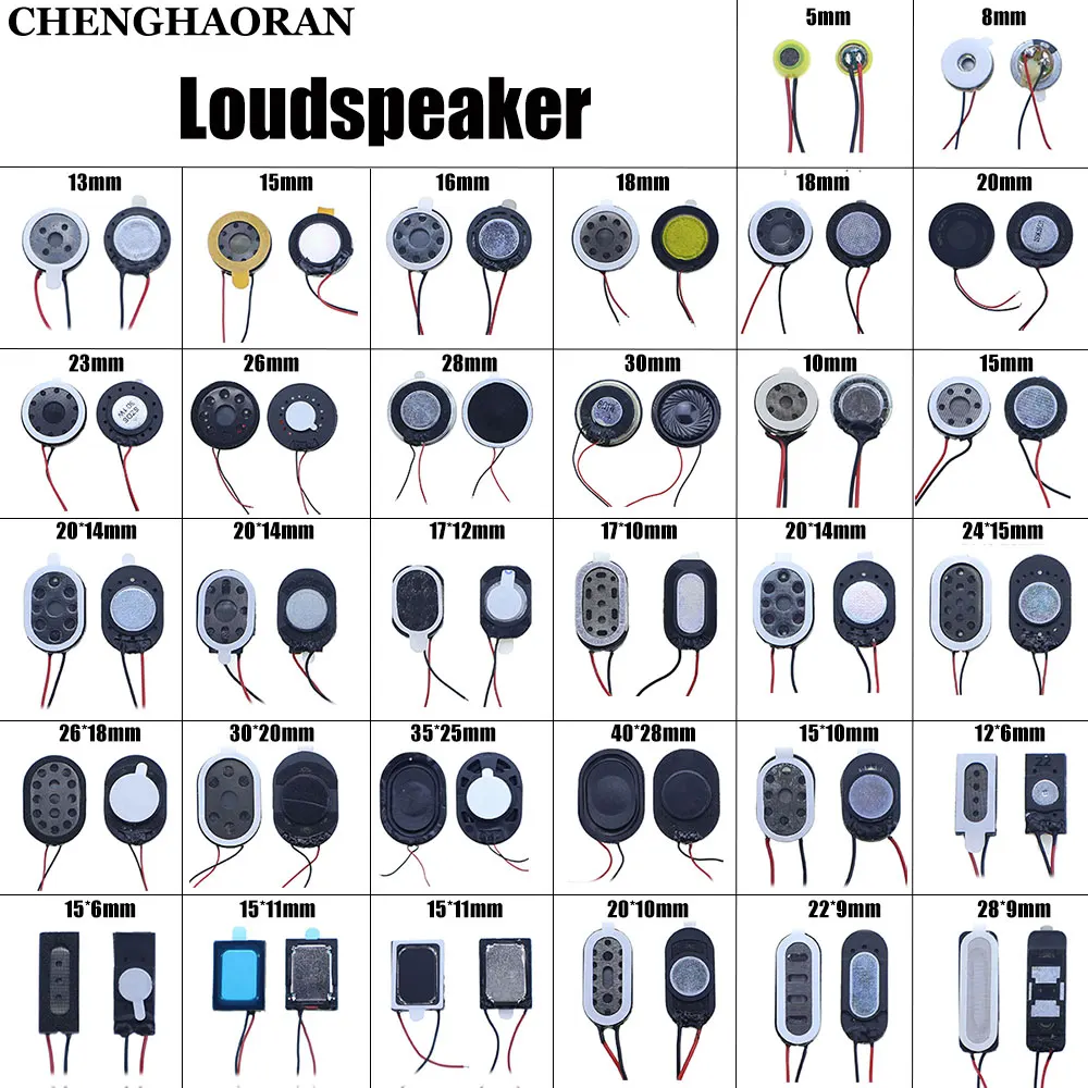 

2pcs 5 8 10 13 15 16 18 20 23 26 28 30 MM 10mm 13mm 15mm 18mm 20mm Mini Speaker Round Mobile Phone Small Loudspeaker Audio