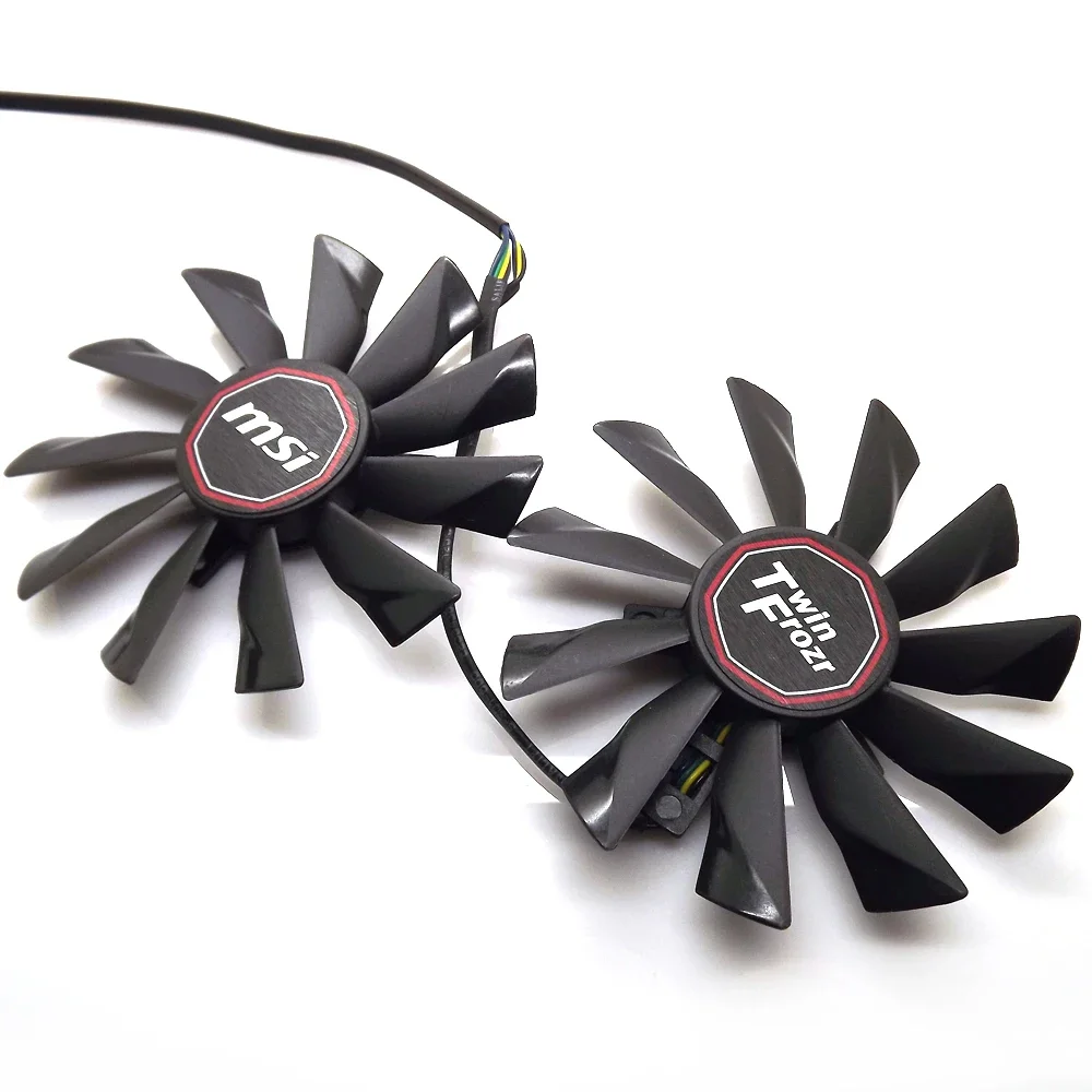 2pcs/lot PLD10010S12HH 12V 0.40A GPU Fan For MSI R7-260X R9-290X R9-280X R9-270X Twin Frozr Graphics Card Cooling Fan