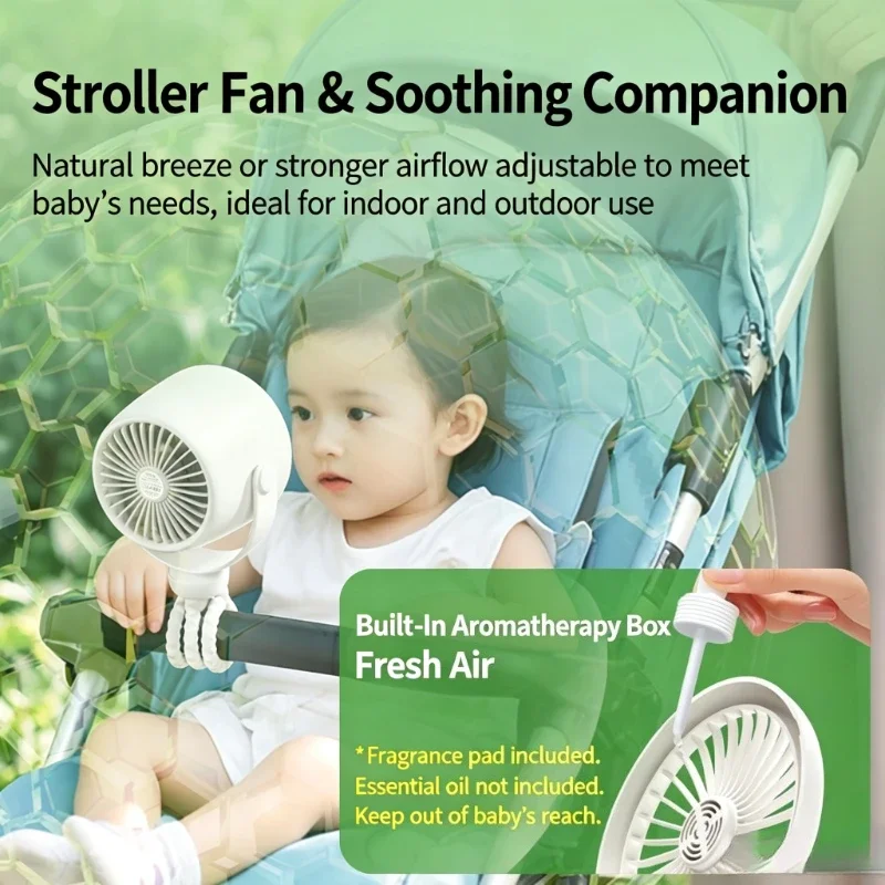 ventilateur-de-poussette-anti-pincement-en-forme-de-poulpe-avec-veilleuse-d'aromatherapie-mini-ventilateur-portable-rechargeable-par-usb