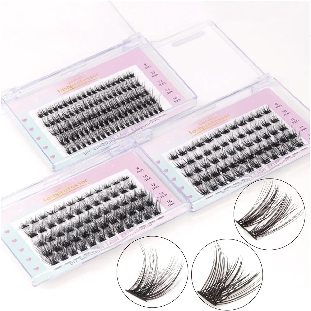 Lashprofessor Hot Melt Individual Lashes DIY Cluster Cosplay Lashes MIX(8-16)mm Makeup Tools DIY Eyelash Extensions at Home