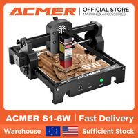 ACMER S1 6W Laser Engraver Assembled CNC Laser Machine Mini Laser Engraving Cutter Laser Router For Wood Glass DIY Tag
