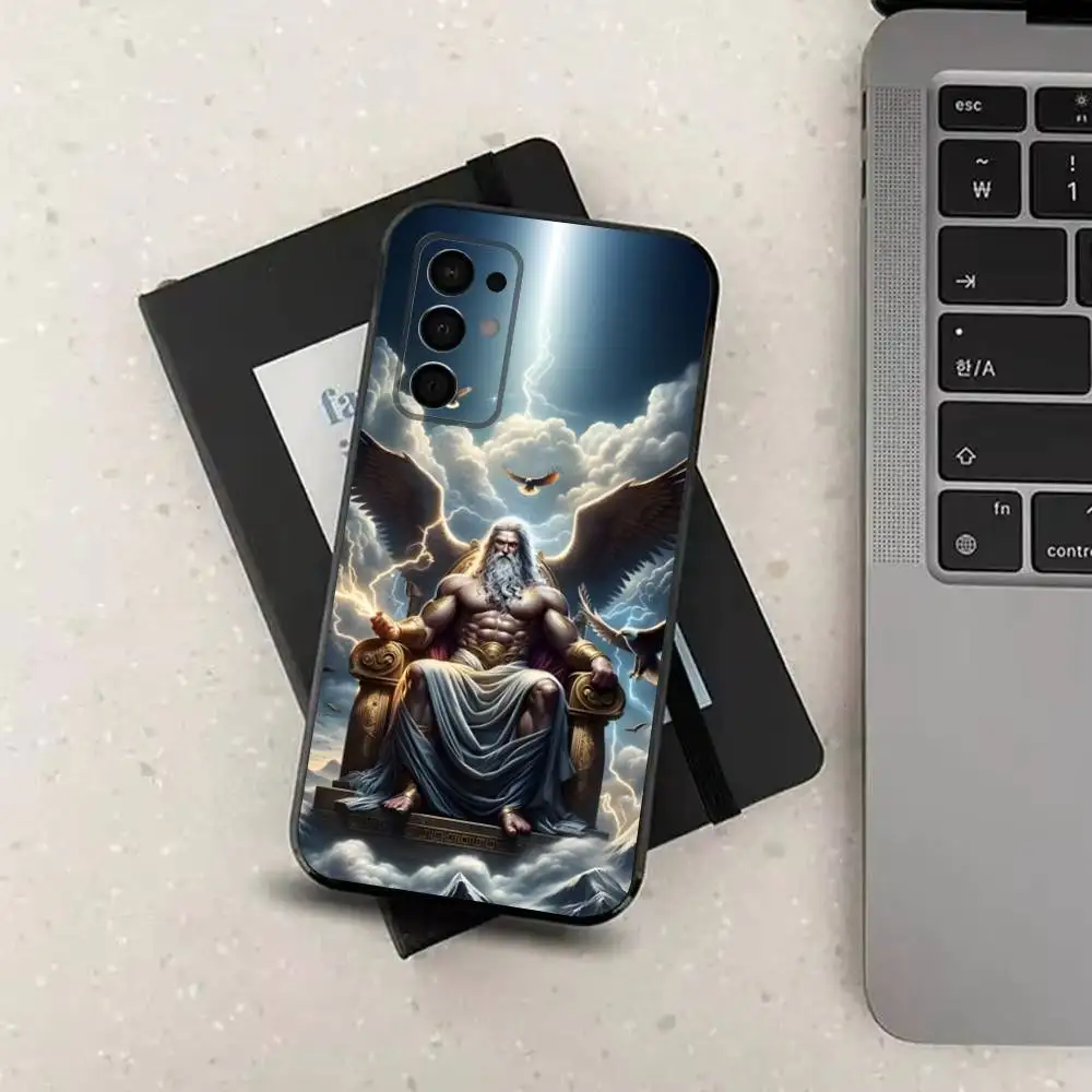 Coque de téléphone Zeus de la mythologie grecque, étui noir pour Samsung Galaxy A91,A80,A73,A72,A53A52,A32,A31A22,A21s,A20,