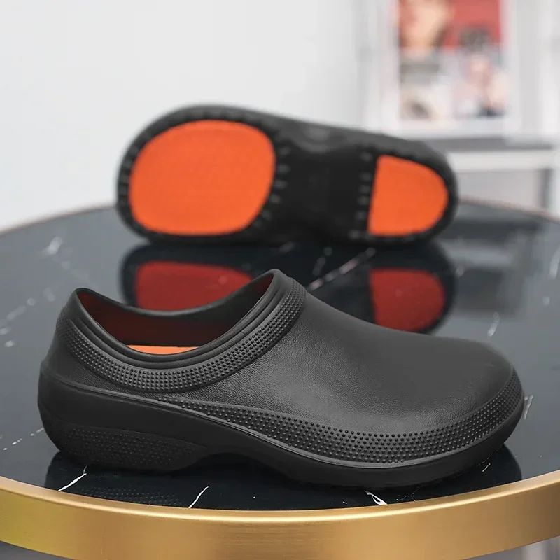 Quick Dry Rain Shoes Men's Chef Shoes Anti Slip Oil Resistant Dirt Resistant Shoes Kitchen Work Shoes Large Size Breath Clogs