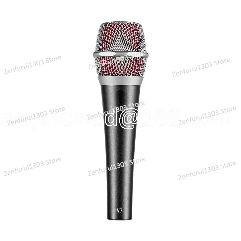 V7 Super-Heart Microphone Network Karaoke Recording External Live Broadcast Capacitor Live Broadcast Professional Moving Coil