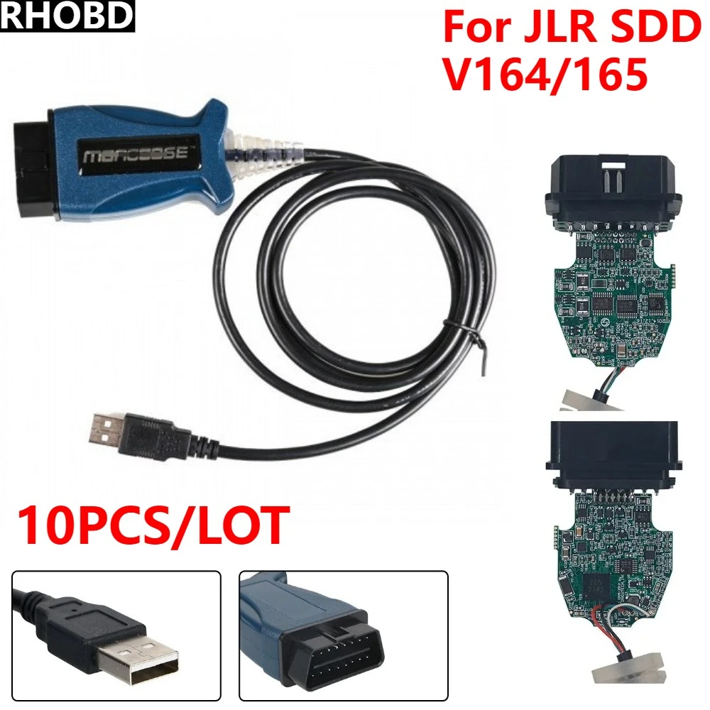 

10 шт./лот SDD PRO Auto для JLR SDD новый V164 V165 Pro для Land Rover для Jaguar OBD2 сканер поддержка 2005-2017 диагностический инструмент