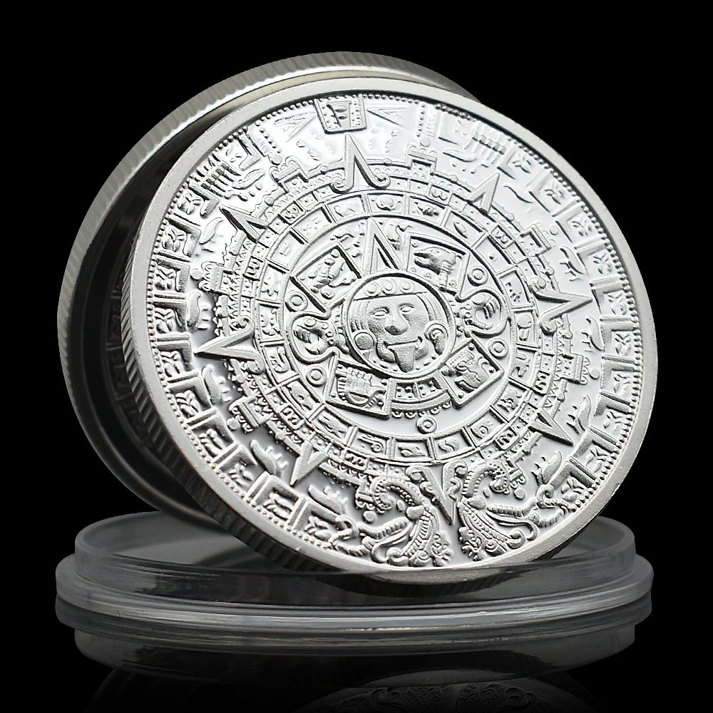 2012 The Prophecy of The Mayan Long Count Calender Commemorative Coin Metal Maya Civilization Pyramid Challenge Coin Gift