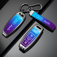 Fashion New Shiny Gradient Car Key Case Cover Shell Protection Accessories For Audi A3 A4 B9 A6 A7 4K A8 E-tron Q5 Q8 C8 D5 SQ8