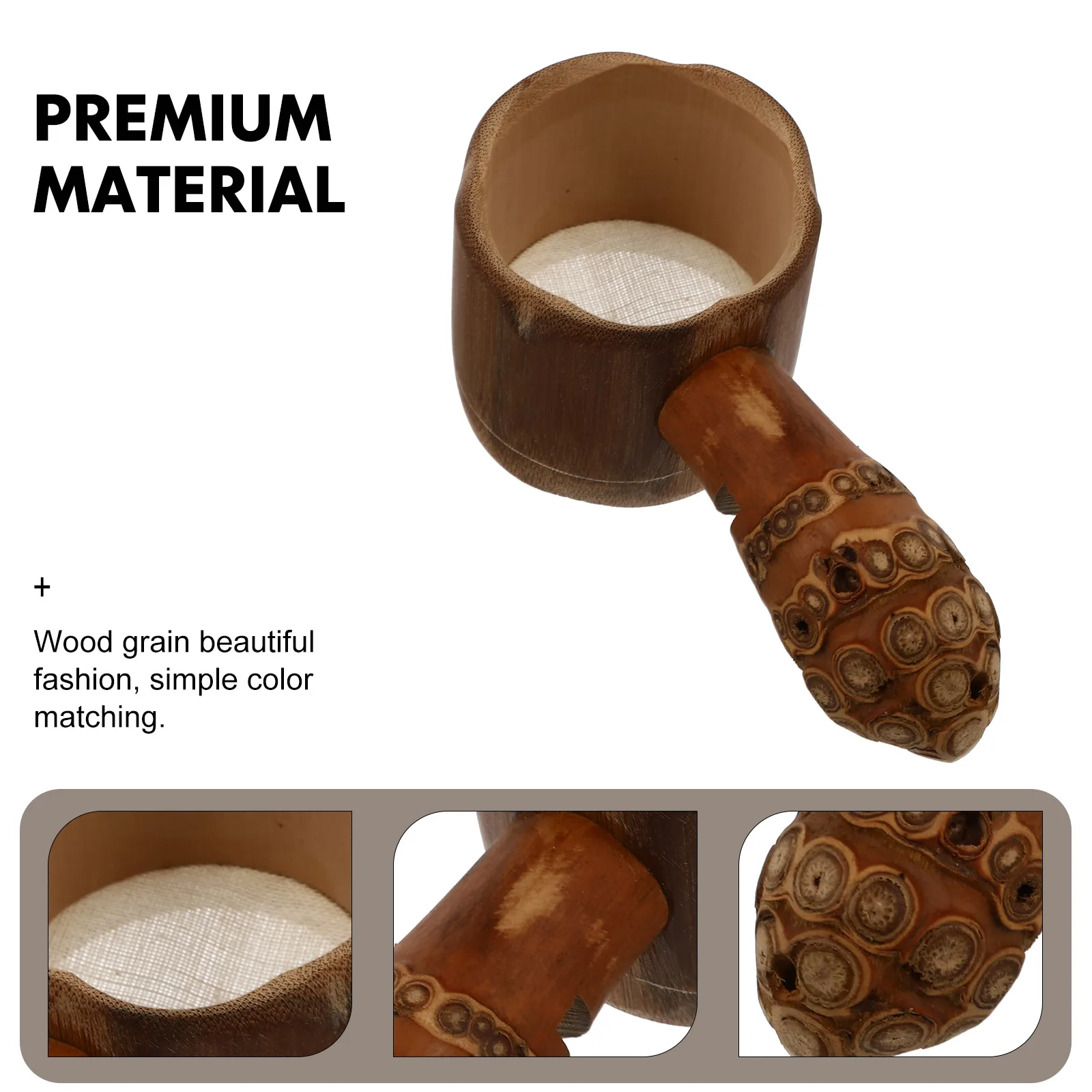 

1Pcs Tea Infuser Bamboo Strainer Fine Mesh Filter Ergonomic Handle Home Drinkware Practical Tool Tea Strainer Mesh Filter