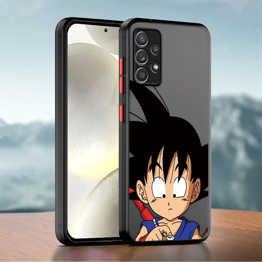 Kid Goku DragonS BallS Black Edge Shell Phone Case for Samsung Galaxy A55 A21s A52s A26 A53 A56 A36 A72 A54 A32 A25 A22 A35 A24