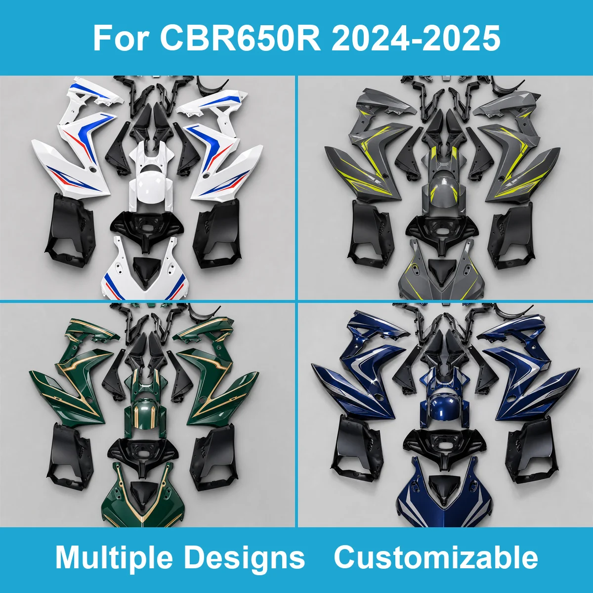 For CBR650R 2024 2025 2026 Custom Fairings CBR 650R 24 25 26 Motorcycle ABS Aftermarket Fairing Kit Bodywork
