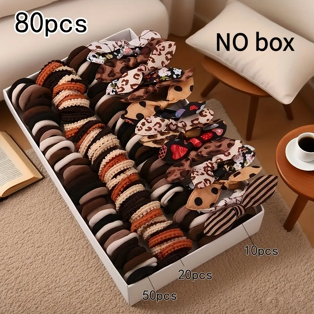 مجموعة مكونة من 80 قطعة من إكسسوارات الشعر البوهيمية للفتيات - ألوان مختلطة مع الزهور والقلوب؛ هدية مثالية لمناسبات مختلفة