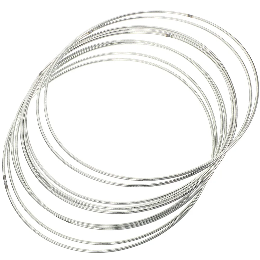 Metal Dream Catcher Hoops 15 Piece Silver Rings for DIY Wreath Floral Macrame Craft Supplies