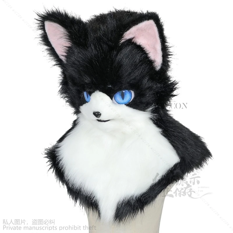 Anime Fursuit Furry Cosplay Fox Dog Wolf Animal Cat Paws Cos Plush Kig Cosplay Costume Nail Mask Tail Shoes For Halloween Party