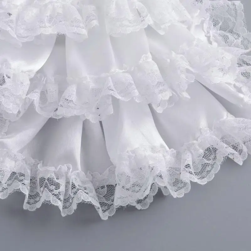 

L5YA Элегантный съемный комплект из кружевного жабо с рюшами и манжетами для средневекового костюма