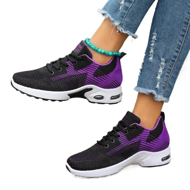 2024 Merk Damesschoenen Voor Dames Gevulkaniseerde Damesschoenen Modieuze Kleur Bijpassende Dames Vrijetijdsschoenen Nieuwe Plus Size Mesh Sneakers