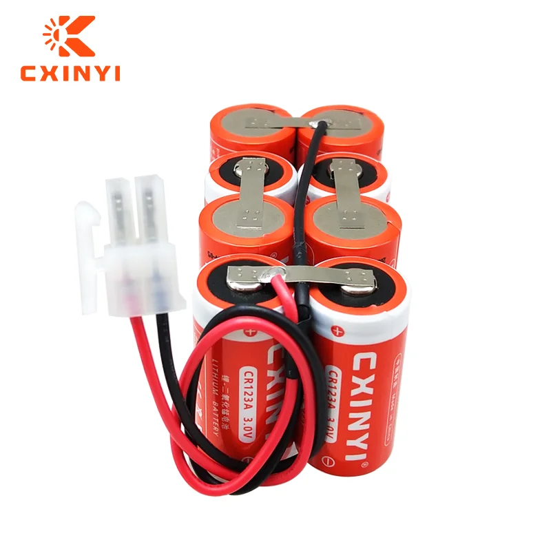 CXINYI CR123A-8 Eight Batteries  Series 24V  Lithium Manganese Battery Smoke Alarm Intelligent Toilet Battery GPS Locator