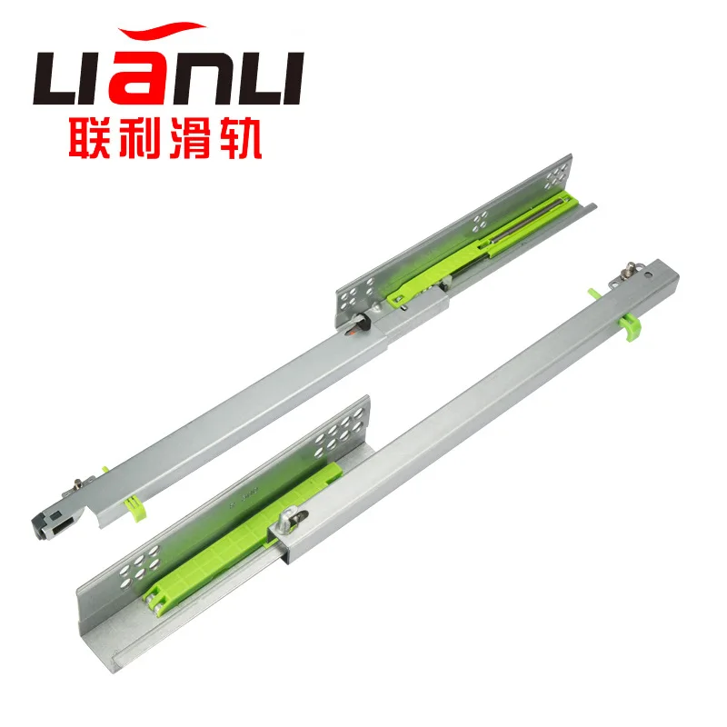 Push Open Concealed Drawer Slides Two Or Three Stage Bottom Mount Rebound Rails Mm To Length Options Cabinets Desks Wooden