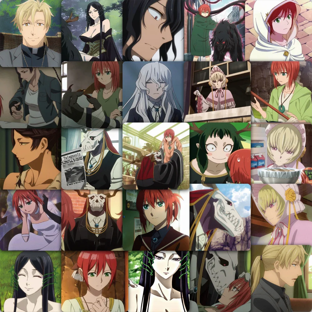 59PCS ภาพเจ้าสาวของนักมายากล,Tomoe,Alias เดสก์ท็อปตกแต่ง,สติกเกอร์กันน้ํา